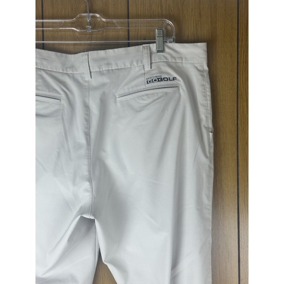 Skechers Go Golf Pants Mens Size 35 Light Beige Khaki Flat Front Pockets - Picture 14 of 16